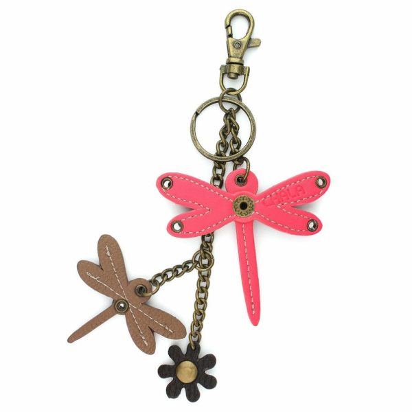 Keychains |  Mini Keychain – Dragonfly – Pink Keychains Keychains