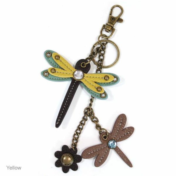 Keychains |  Mini Keychain – Dragonfly – Yellow Keychains Keychains