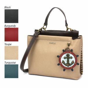 Totes & Satchels |  Charming Satchel – Anchor Totes & Satchels Black