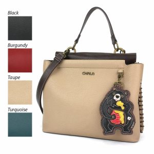 Totes & Satchels |  Charming Satchel – Black Bear Totes & Satchels Black