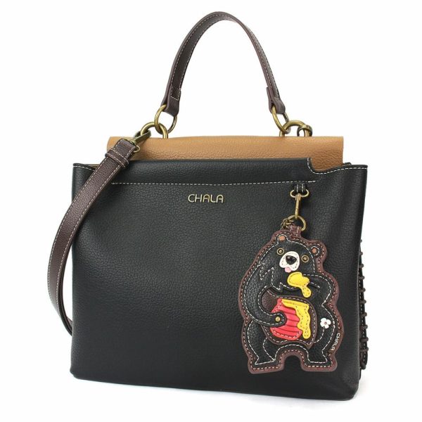 Totes & Satchels |  Charming Satchel – Black Bear Totes & Satchels Black