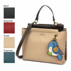 Totes & Satchels |  Charming Satchel – Blue Bird Totes & Satchels Black