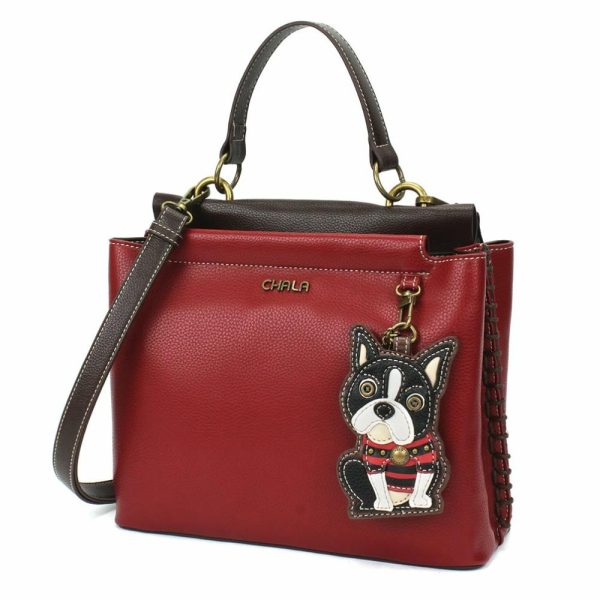 Totes & Satchels |  Charming Satchel – Boston Terrier Totes & Satchels Black