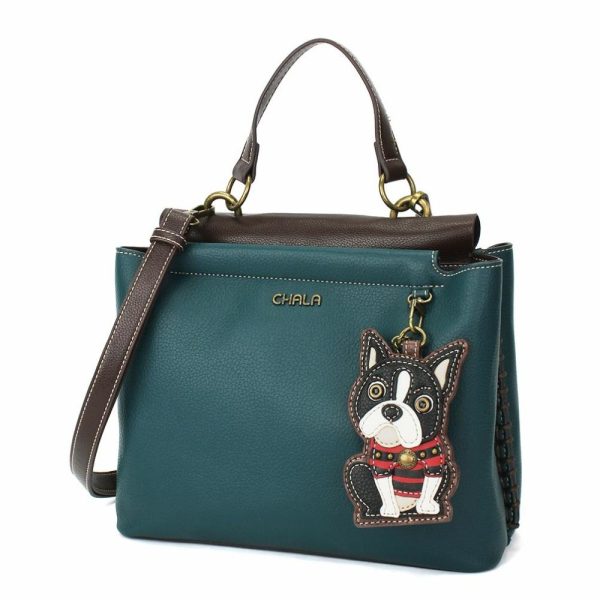 Totes & Satchels |  Charming Satchel – Boston Terrier Totes & Satchels Black