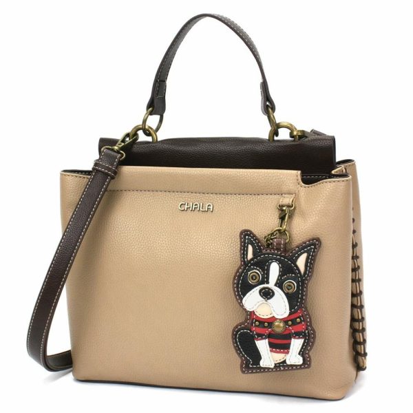 Totes & Satchels |  Charming Satchel – Boston Terrier Totes & Satchels Black