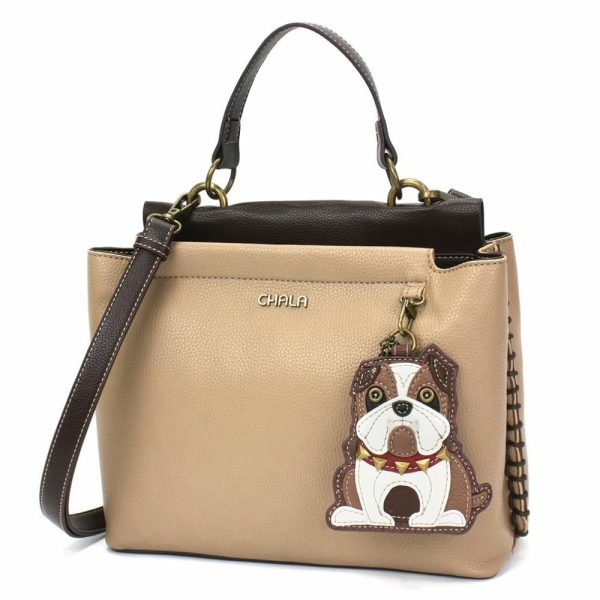 Totes & Satchels |  Charming Satchel – Bulldog Totes & Satchels Black