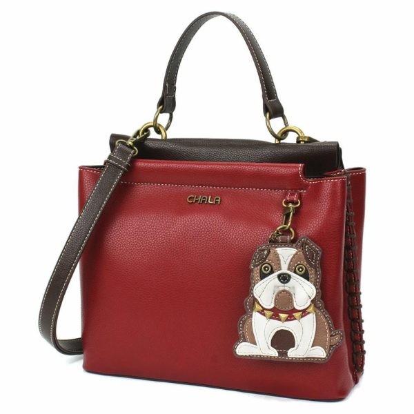 Totes & Satchels |  Charming Satchel – Bulldog Totes & Satchels Black