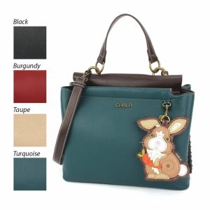 Totes & Satchels |  Charming Satchel – Bunny Totes & Satchels Black