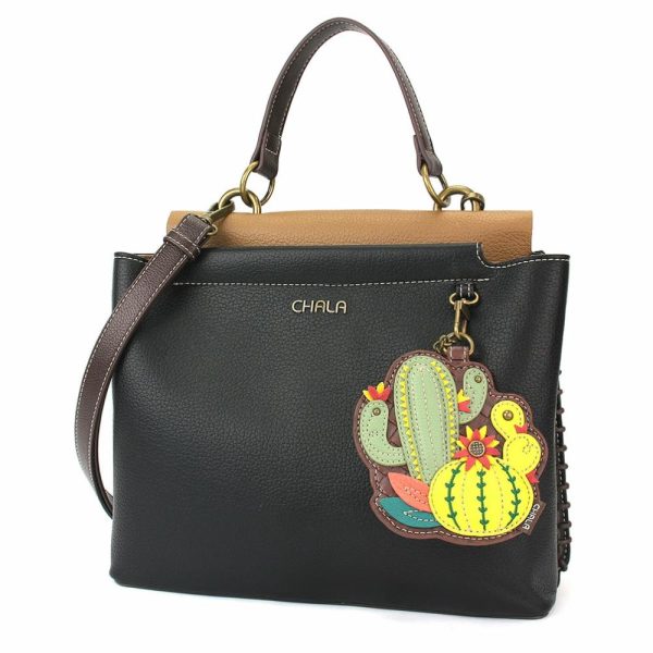 Totes & Satchels |  Charming Satchel – Cactus Totes & Satchels Black