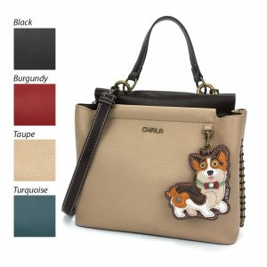 Totes & Satchels |  Charming Satchel – Cardigan Corgi Totes & Satchels Black