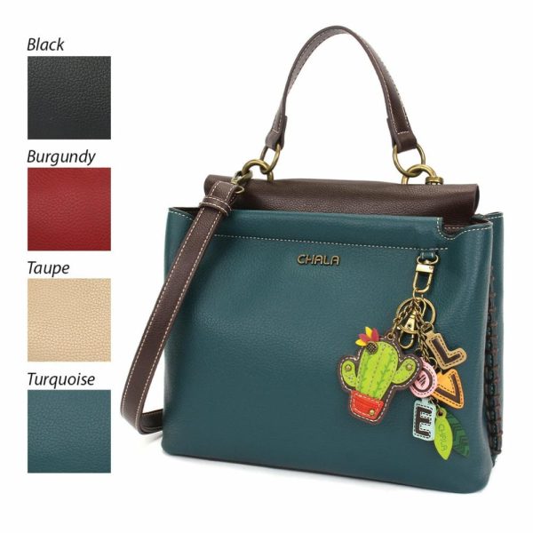 Totes & Satchels |  Charming Satchel – Charming Charms Cactus+Love Totes & Satchels Black