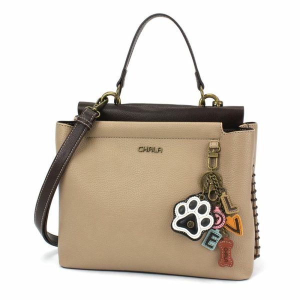 Totes & Satchels |  Charming Satchel – Charming Charms Paw+Love Totes & Satchels Black