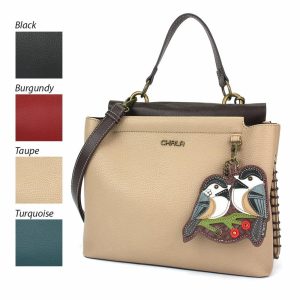 Totes & Satchels |  Charming Satchel – Chickadee Totes & Satchels Black