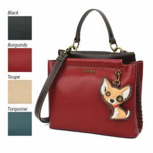 Totes & Satchels |  Charming Satchel – Chihuahua Totes & Satchels Black