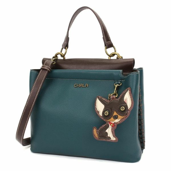 Totes & Satchels |  Charming Satchel – Chihuahua Darkbrown Totes & Satchels Black