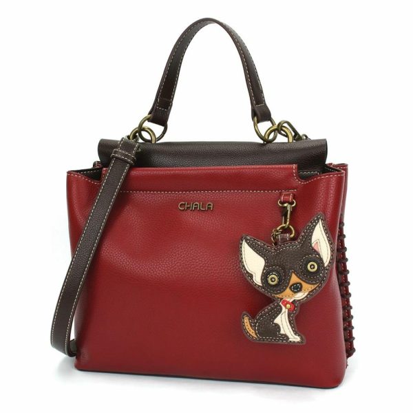 Totes & Satchels |  Charming Satchel – Chihuahua Darkbrown Totes & Satchels Black