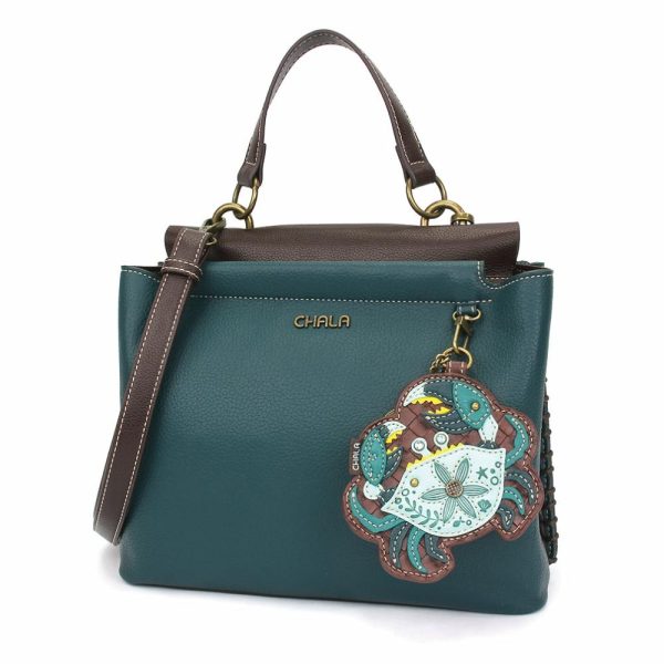 Totes & Satchels |  Charming Satchel – Crab Teal Totes & Satchels Black