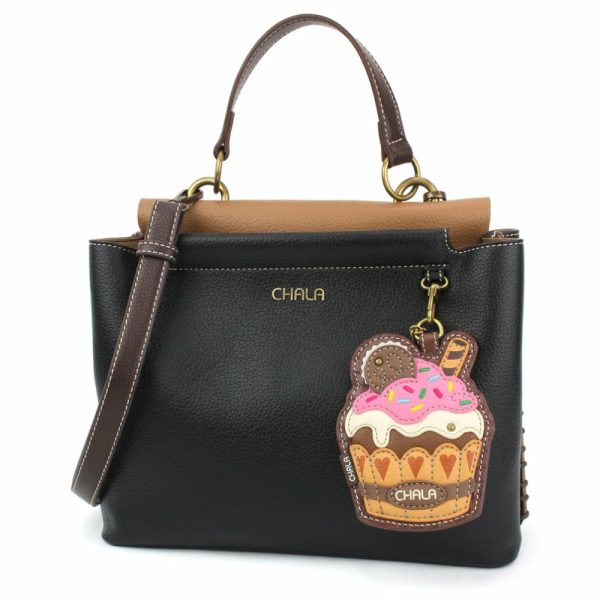 Totes & Satchels |  Charming Satchel – Cupcake Totes & Satchels Black