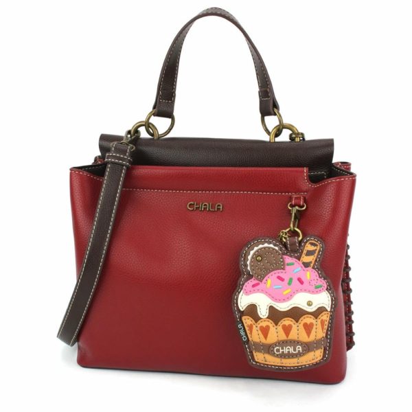 Totes & Satchels |  Charming Satchel – Cupcake Totes & Satchels Black