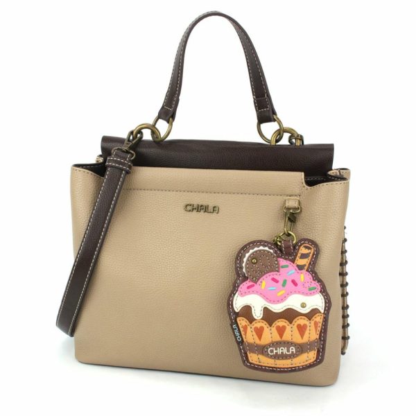 Totes & Satchels |  Charming Satchel – Cupcake Totes & Satchels Black