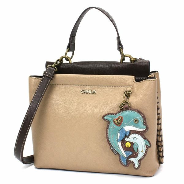 Totes & Satchels |  Charming Satchel – Dolphin Totes & Satchels Black