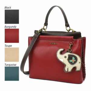 Totes & Satchels |  Charming Satchel – Elephant Totes & Satchels Black