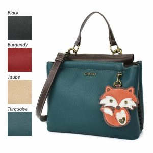 Totes & Satchels |  Charming Satchel – Fox Totes & Satchels Black