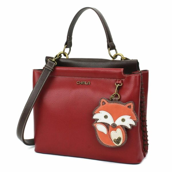 Totes & Satchels |  Charming Satchel – Fox Totes & Satchels Black