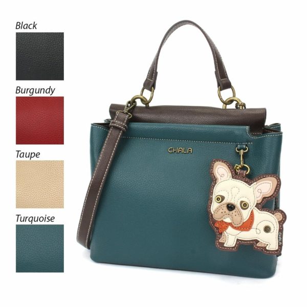 Totes & Satchels |  Charming Satchel – French Bulldog Totes & Satchels Black