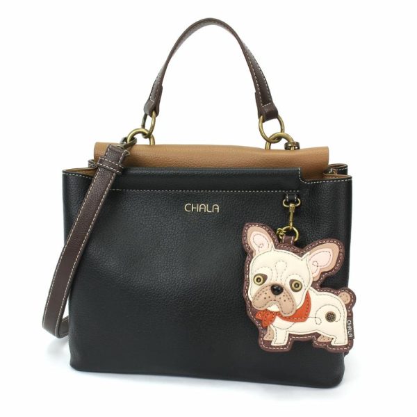 Totes & Satchels |  Charming Satchel – French Bulldog Totes & Satchels Black