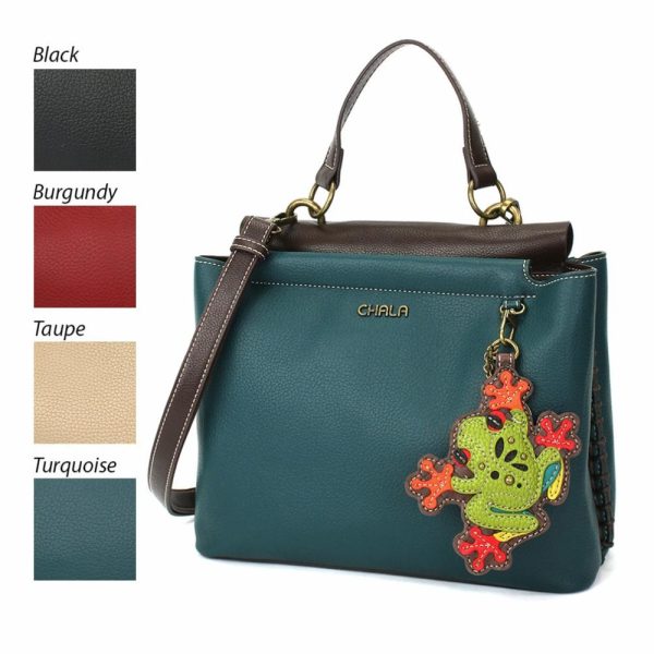 Totes & Satchels |  Charming Satchel – Frog Totes & Satchels Black