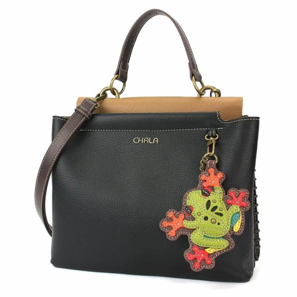 Totes & Satchels |  Charming Satchel – Frog Totes & Satchels Black