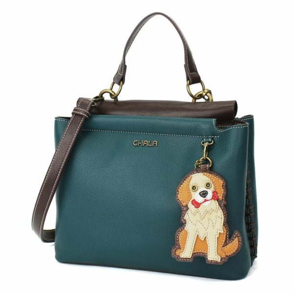 Totes & Satchels |  Charming Satchel – Golden Retriever Totes & Satchels Black