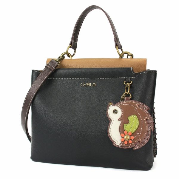 Totes & Satchels |  Charming Satchel – Hedgehog Totes & Satchels Black