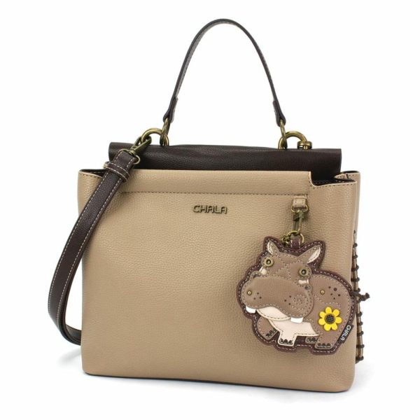 Totes & Satchels |  Charming Satchel – Hippo Totes & Satchels Black