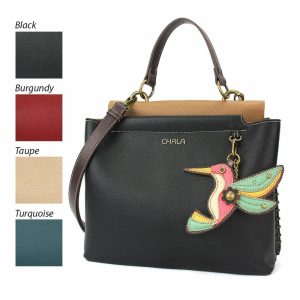 Totes & Satchels |  Charming Satchel – Hummingbird Totes & Satchels Black