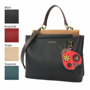 Totes & Satchels |  Charming Satchel – Ladybug Totes & Satchels Black