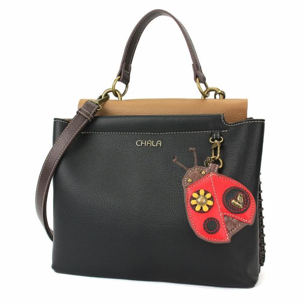 Totes & Satchels |  Charming Satchel – Ladybug Totes & Satchels Black