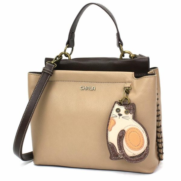 Totes & Satchels |  Charming Satchel – Lazzy Cat Totes & Satchels Black