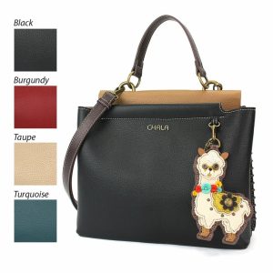 Totes & Satchels |  Charming Satchel – Llama Totes & Satchels Black