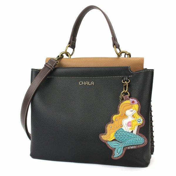 Totes & Satchels |  Charming Satchel – Mermaid A Totes & Satchels Black