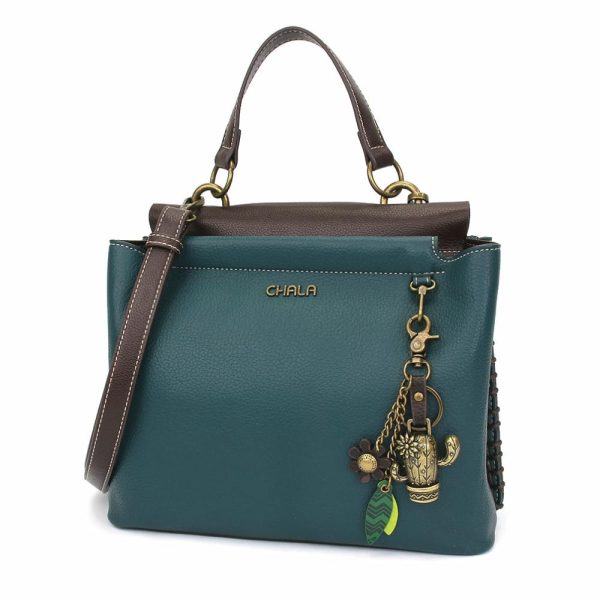 Totes & Satchels |  Charming Satchel – Metal Charming Cactus Totes & Satchels Black