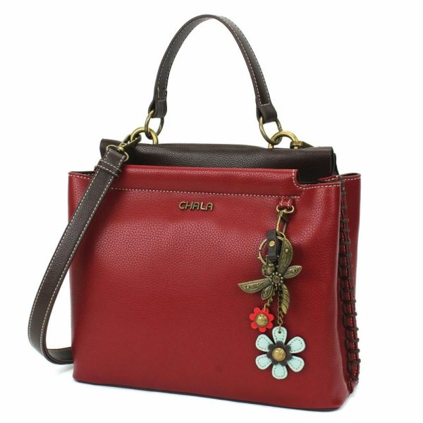 Totes & Satchels |  Charming Satchel – Metal Charming Dragonfly Totes & Satchels Black