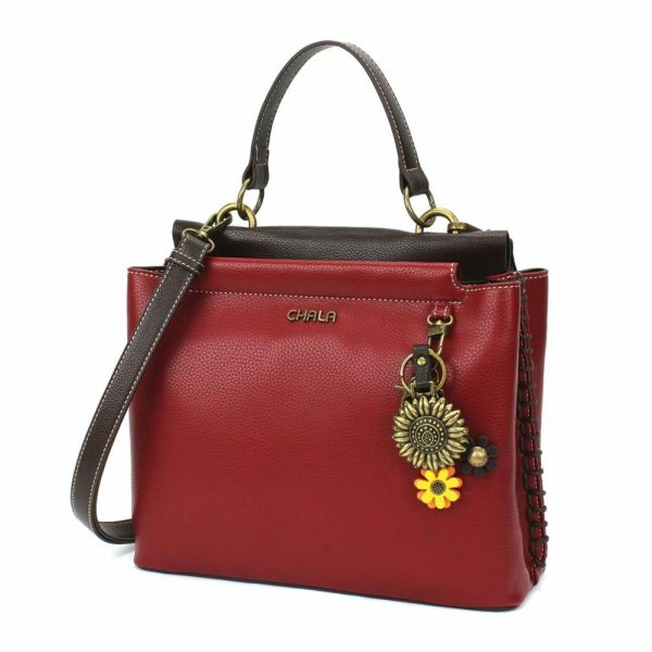 Totes & Satchels |  Charming Satchel – Metal Charming Sunflower Totes & Satchels Black