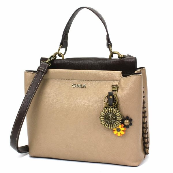 Totes & Satchels |  Charming Satchel – Metal Charming Sunflower Totes & Satchels Black