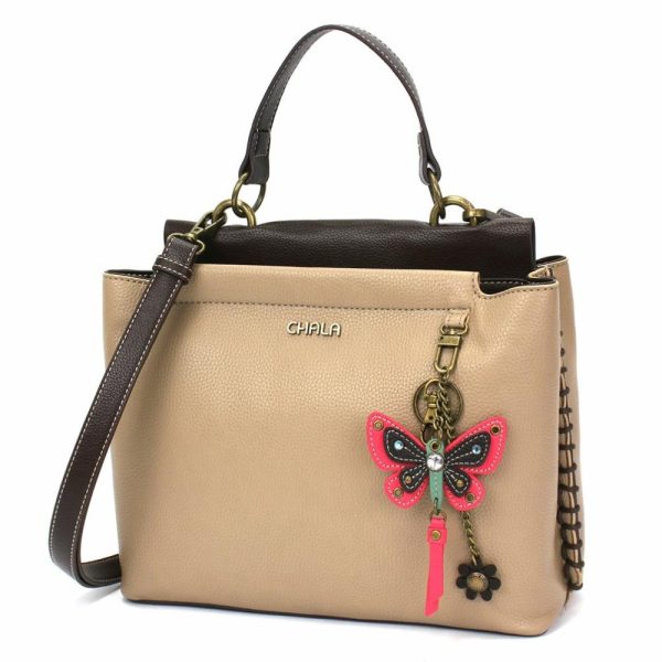 Totes & Satchels |  Charming Satchel – Mini Keychain Butterfly Pink Totes & Satchels Black