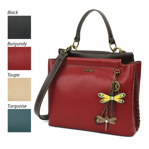 Totes & Satchels |  Charming Satchel – Mini Keychain Dragonfly Yellow Totes & Satchels Black