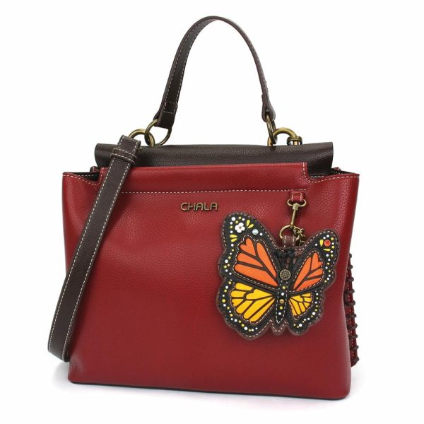 Totes & Satchels |  Charming Satchel – Monarch Butterfly Totes & Satchels Black