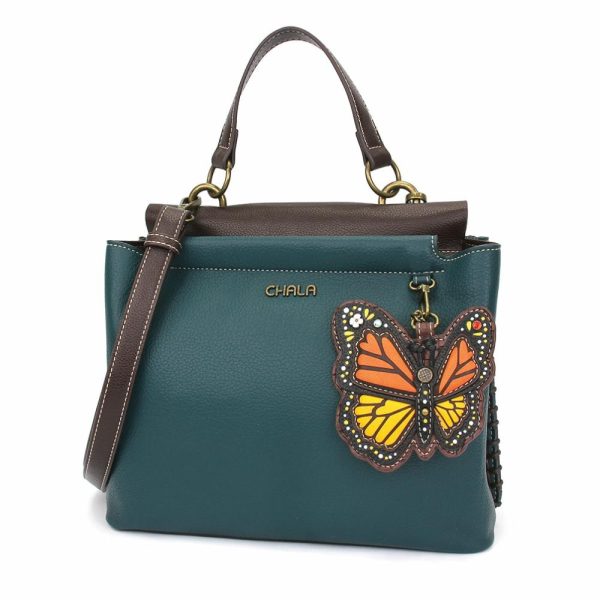 Totes & Satchels |  Charming Satchel – Monarch Butterfly Totes & Satchels Black