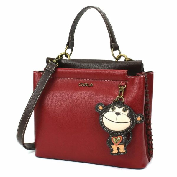 Totes & Satchels |  Charming Satchel – Monkey Totes & Satchels Black